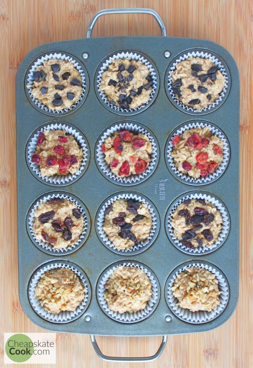 baked oatmeal in a muffin tin