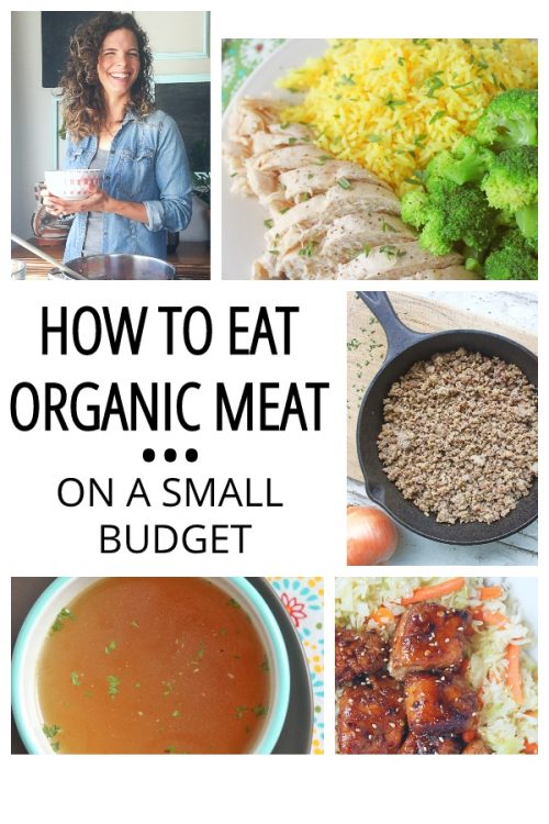 organic meat on a tight budget pin graphic