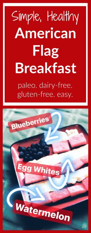 Simple, Healthy, Patriotic Breakfast - for the Fourth of July (or Independence Day), Memorial Day, and Flag Day. Paleo, gluten-free, grain-free, and dairy-free. From CheapskateCook.com