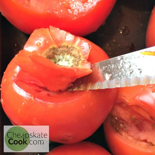 How to Freeze Tomatoes - The easy way.to preserve tomatoes, from CheapskateCook.com 