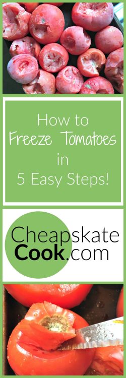 How to Freeze Tomatoes - The easy way to preserve tomatoes, from CheapskateCook.com