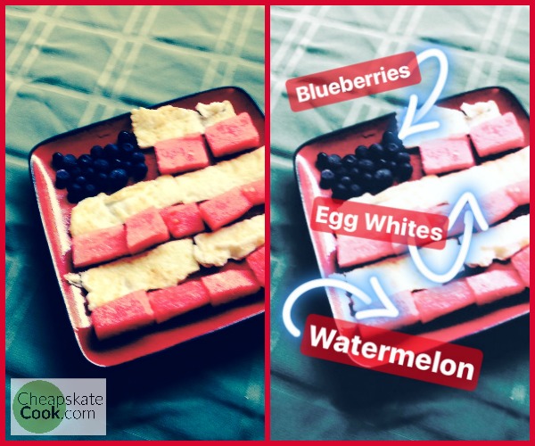 Simple, Healthy, Allergy-Free Patriotic Breakfast - for the Fourth of July (or Independence Day), Memorial Day, and Flag Day. From CheapskateCook.com