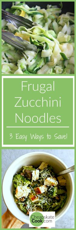 How to Make Zucchini Noodles the Frugal Way - Zoodles are not for the large budgets or trendy dieters. They are a fun, frugal way to eat everyone's least favorite summer harvest