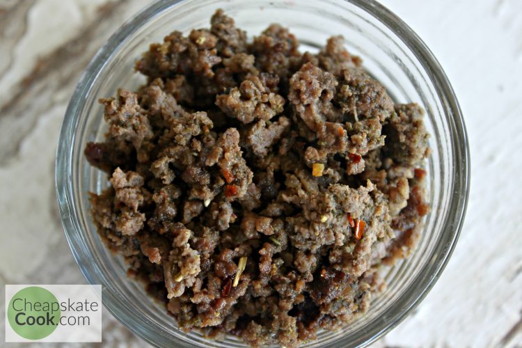 Sausage makes everything taste better - and this easy recipe turns inexpensive ground meat into savory sausage with 4 ingredients you probably already have. Gluten-free and sugar-free too! From CheapskateCook.com