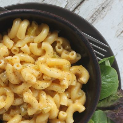 Creamy, Homemade Macaroni & Cheese only 25 cents a serving, made in 20 minutes, and full of ingredients you likely already have on hand. Works great with gluten-free pasta too! From CheapskateCook.com