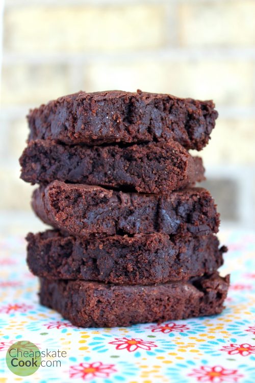 Amazing eggless brownies - taste greta with whole wheat or spelt flour!