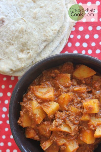 picadillo with tortillas