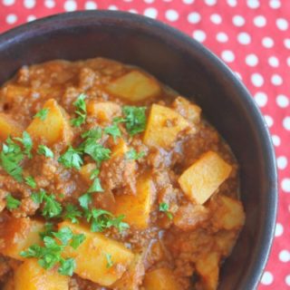 Picadillo (Mexican Beef & Potato Stew) - An authentic, frugal, hearty, ground beef staple that uses a few ingredients and costs pennies per serving. Picadillo is also gluten-free and dairy-free.