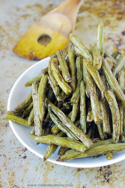 Frugal Holiday Dish - Balsamic Roasted Green Beans
