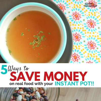 5 Ways to save on real food with the Instant Pot. These hacks save me time, energy, and help my family eat better and more frugally than ever.