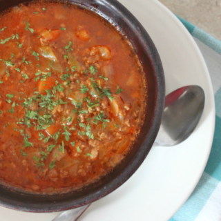 Beef & Vegetable Soup - Heavy on the veggies and light on the wallet, this soup is loaded with real food. The perfect marriage between frugal and clean eating - and it’s gluten-free and dairy-free to boot! From CheapskateCook.com