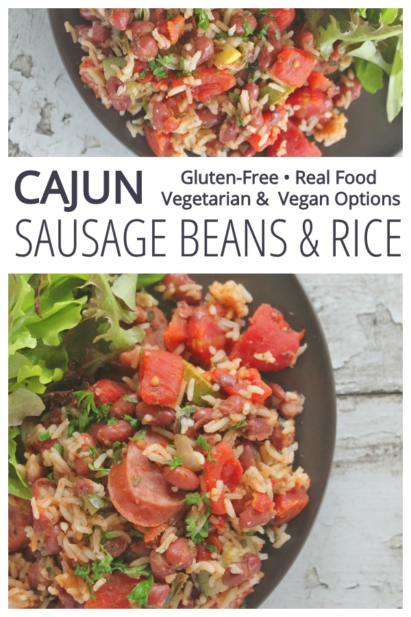 Cajun sausage beans and rice pin