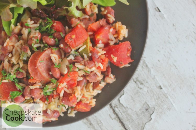 Cajun sausage beans and rice