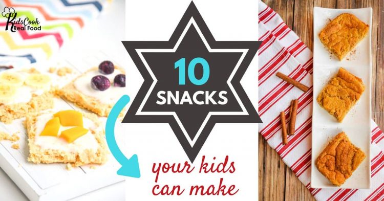 Get a free printable of snacks your kids can make