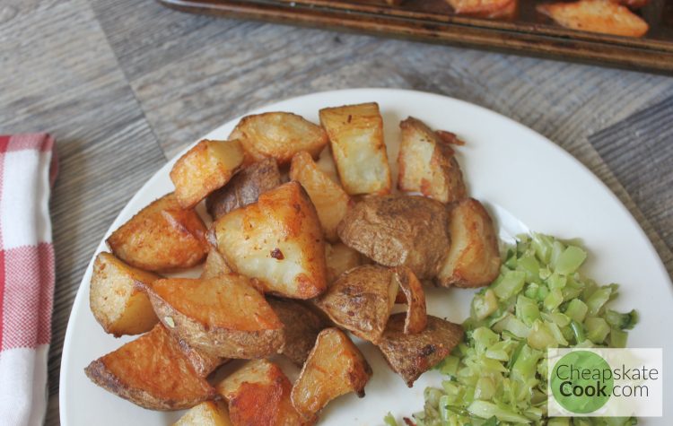 home fries and broccoli