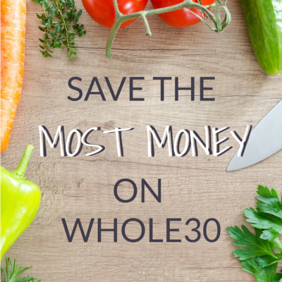 Our goal was to save as much money as possible while on Whole30. As a growing family of 5 big eaters, using all of these strategies saved us A LOT of money. If you're going to try Whole30 on a tight budget, these frugal tips will help you do it. #CheapskateWhole30. From CheapskateCook.com