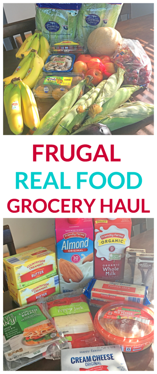 Our $73.57 frugal, real food grocery haul for a family of 5. This week, we shopped at Aldi, Kroger, and the local farmer's market! Goals: mostly organic, local, non-GMO on a tight budget! From Cheapskate Cook