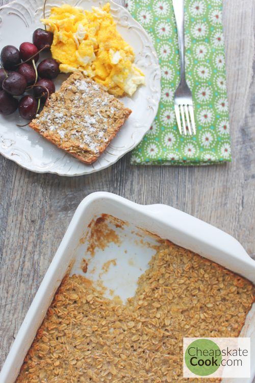 Squash baked oatmeal overhead