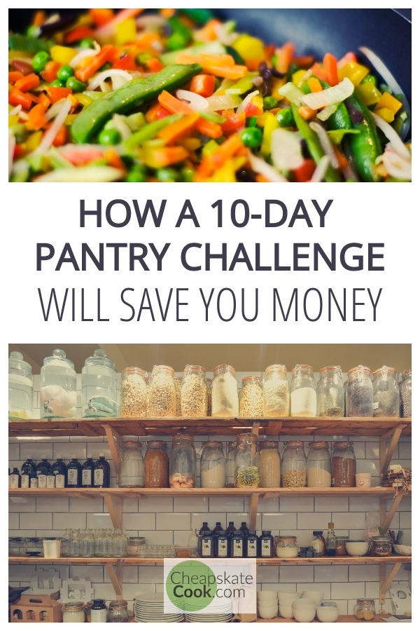 Every 3 months or so, our family does a 10-day pantry challenge. Why 10 days, and how does it help us save money and eat healthy? Here are all those answers and more. #frugalliving #healthyliving #pantrychallenge From CheapskateCook.com