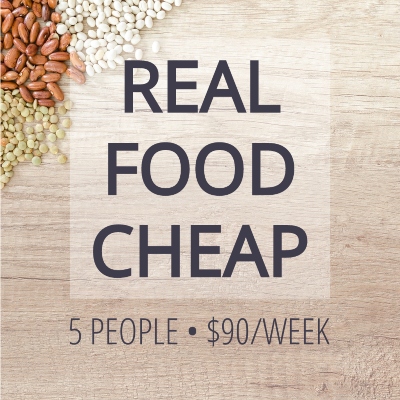 Can a family of 5 big eaters eat real food for $90/week? If you are passionate about healthy eating but need to save serious money, this series is for you. Learn how to eat real food cheap! From CheapskateCook.com #realfood #savemoney #eathealthy #budget #frugal