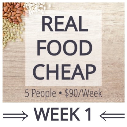 Preparing for week 1 of Real Food Cheap
