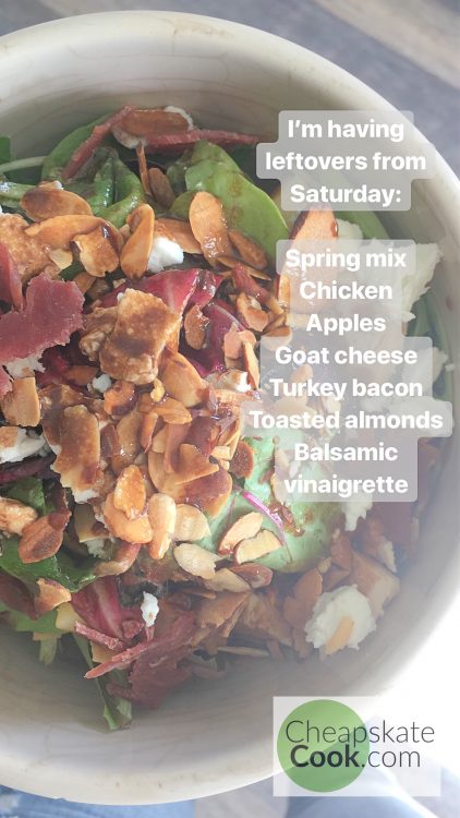 spring mix salad photo from IG stories