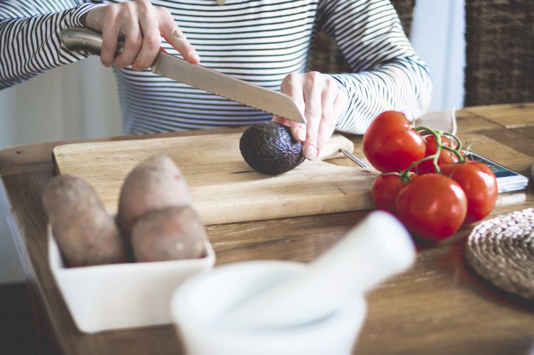 chopping food