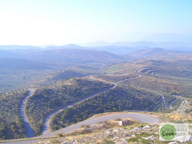 hills in Greece