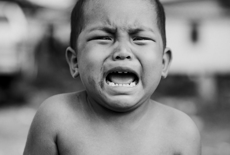 toddler crying