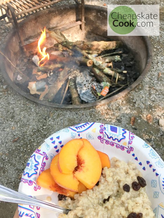 oatmeal and campfire