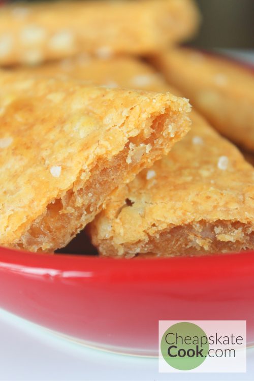 cheese crackers close-up