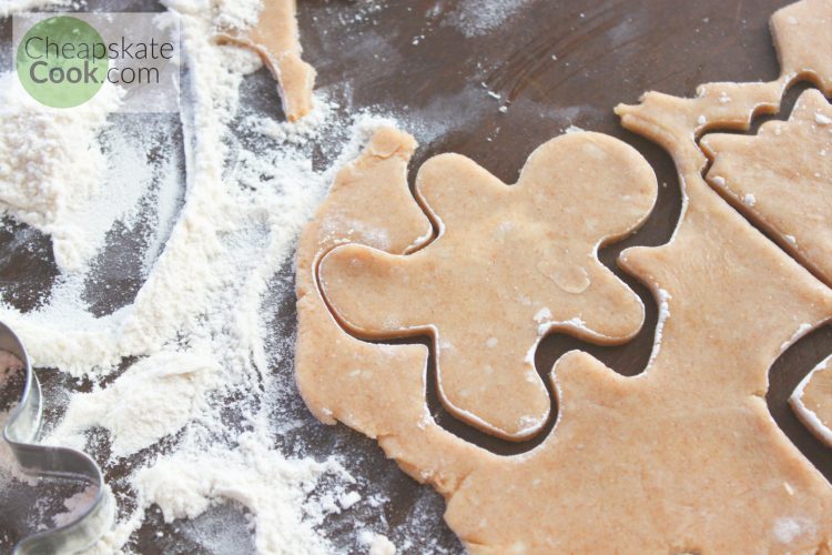 dairy-free sugar cookies rolled out