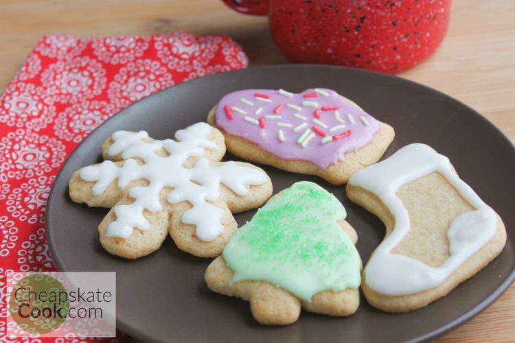 Dairy-free sugar cookies on a plate