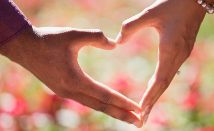 Valentines Day heart hands