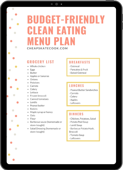 Budget-Friendly Clean Eating Menu Plan