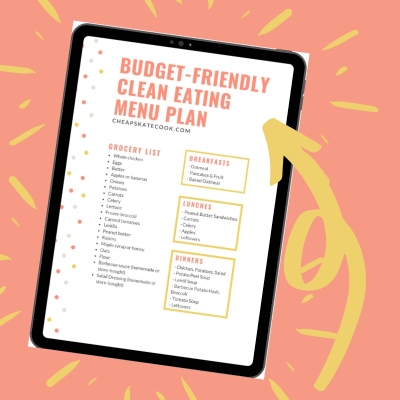 budget-friendly clean eating menu plan image