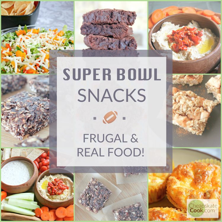Budget-friendly Real Food Super Bowl Party Snack Ideas collage