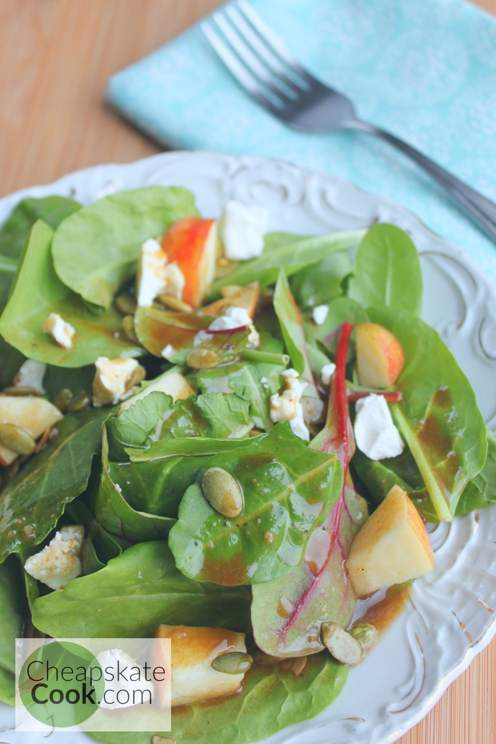 Spring Mix Salad (Balsamic Vinaigrette Fall Salad) • Cheapskate Cook