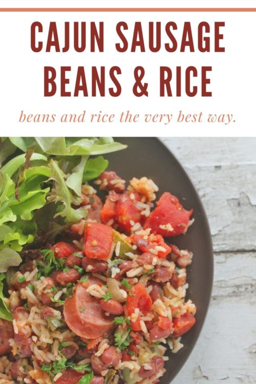 cajun sausage beans and rice pin