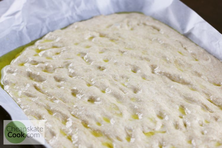 easy sourdough flatbread ready for final rise