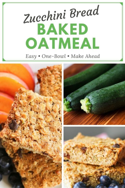 Zucchini bread baked oatmeal