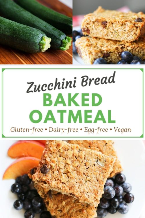 Zucchini bread baked oatmeal