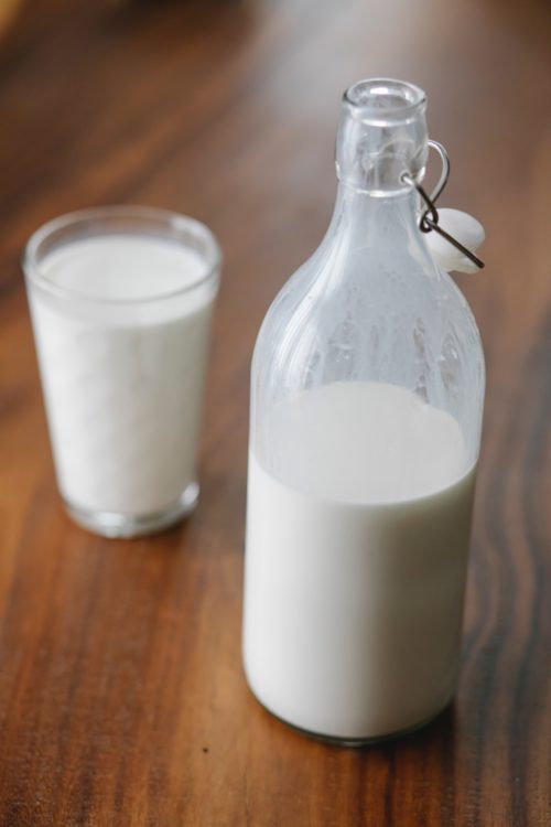 milk in a bottle