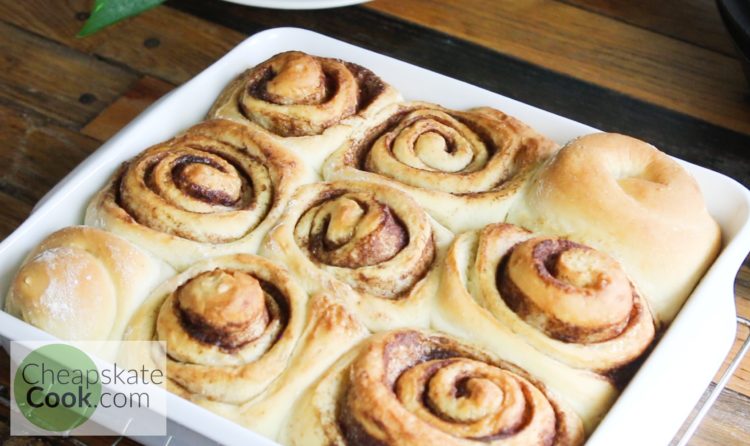 cinnamon rolls made with easy bread recipe