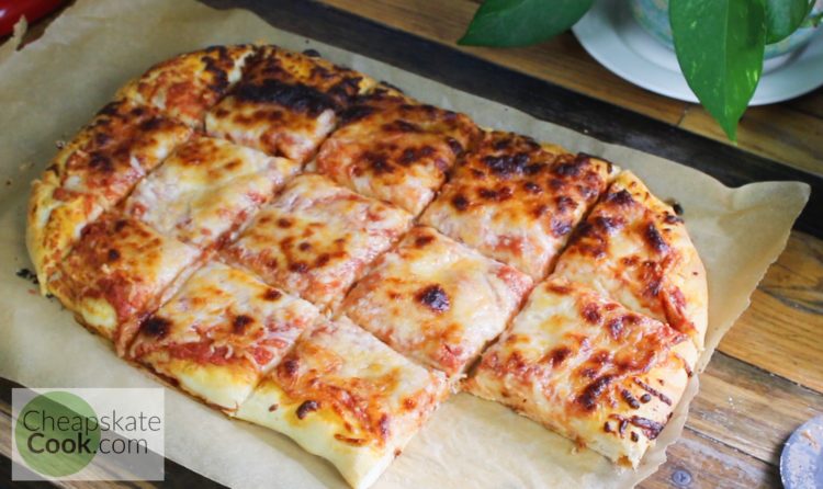 pizza crust made with easy bread recipe