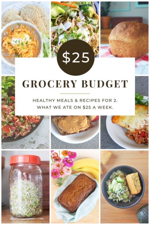 $25 a Week Meal Plan collage