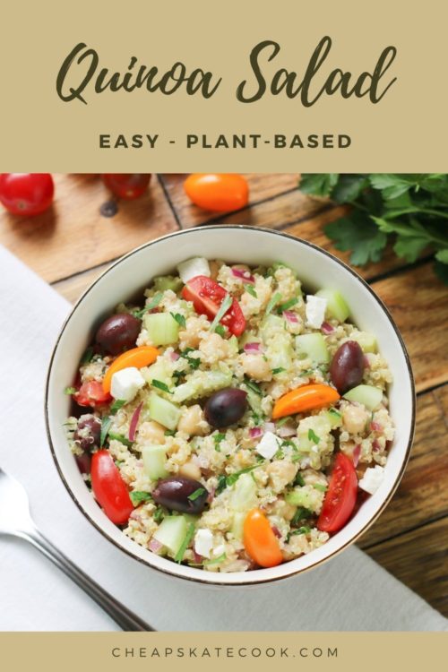Easy Greek Quinoa Salad • Cheapskate Cook