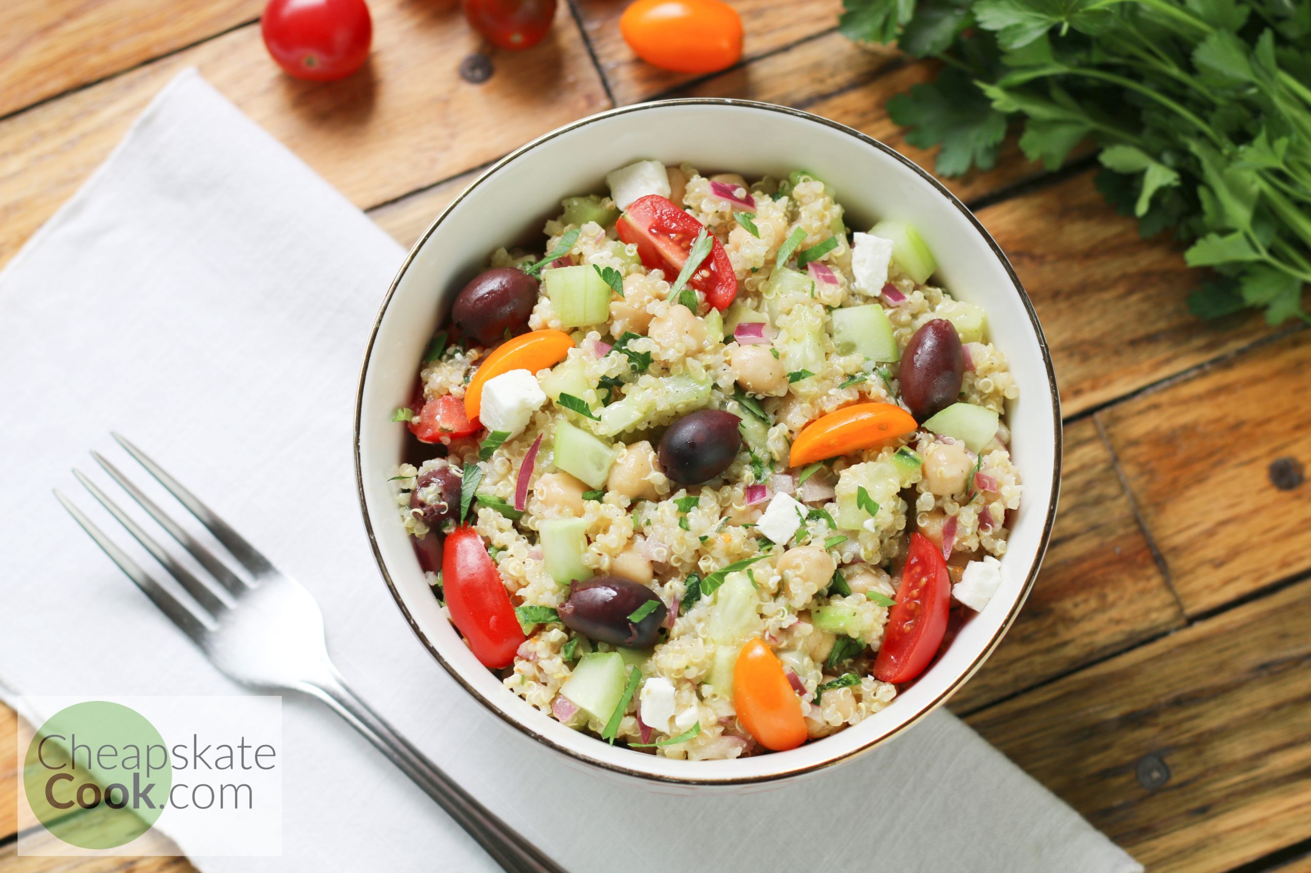 Simple Mediterranean Quinoa Salad
