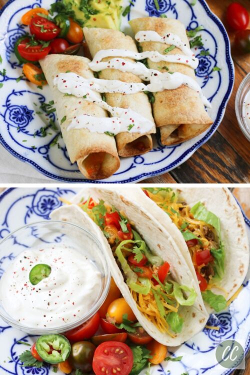 lentils and rice taquitos and tacos