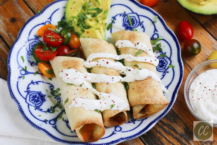 taquitos with sour cream